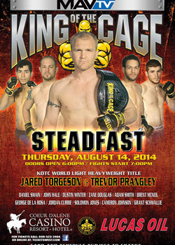 King of the Cage Returns to Coeur D’Alene Casino Resort Hotel August 14th for “STEADFAST”