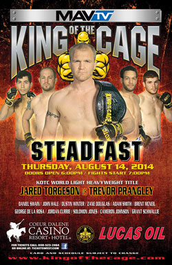 King of the Cage Returns to Coeur D’Alene Casino Resort Hotel August 14th for “STEADFAST”