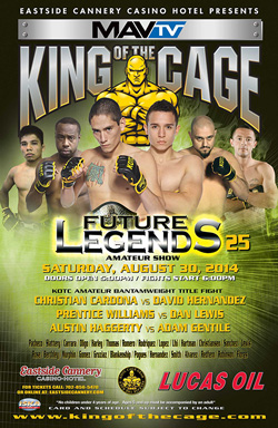 King of the Cage Presents “FUTURE LEGENDS 25” at Eastside Cannery Casino Hotel in Las Vegas