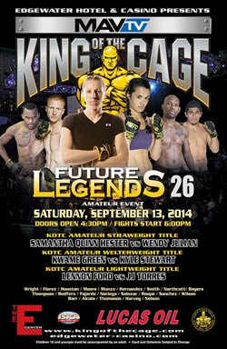 King of the Cage Presents “FUTURE LEGENDS 26” at The Edgewater Casino Resort in Laughlin, Nevada