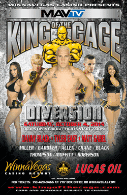 King of the Cage Debuts at WinnaVegas Casino Resort on October 4th for “Diversion”