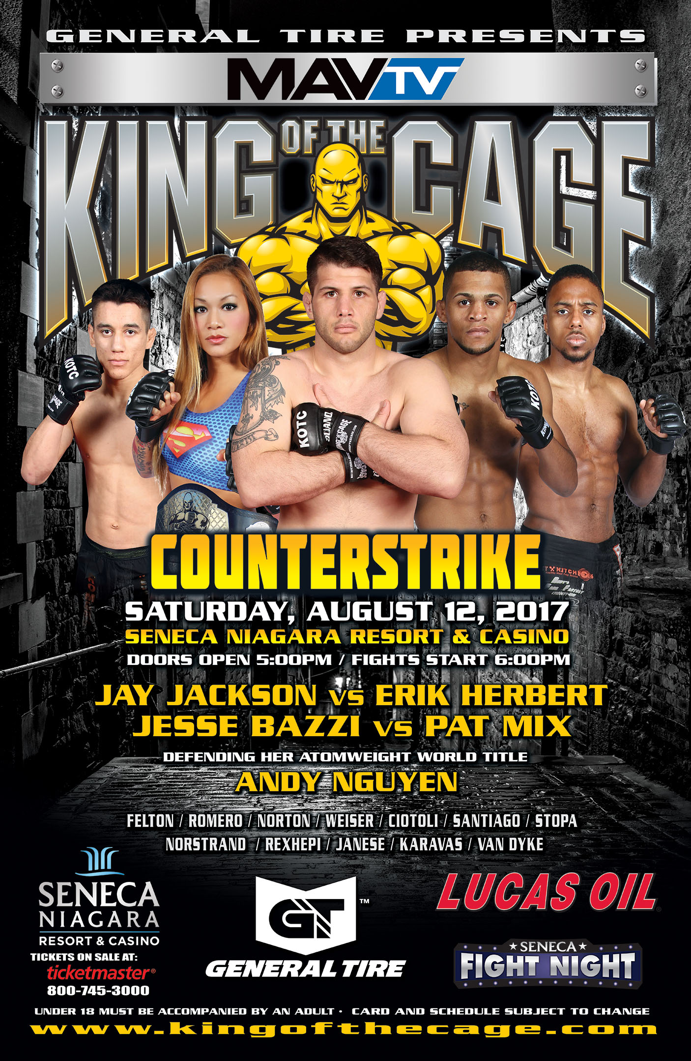 King of the Cage Returns to Seneca Niagara Resort & Casino on August 12 for “COUNTERSTRIKE”