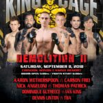 King of the Cage Announces Main Fight Card For Chinook Winds Casino Resort on September 8 for “DEMOLITION II”